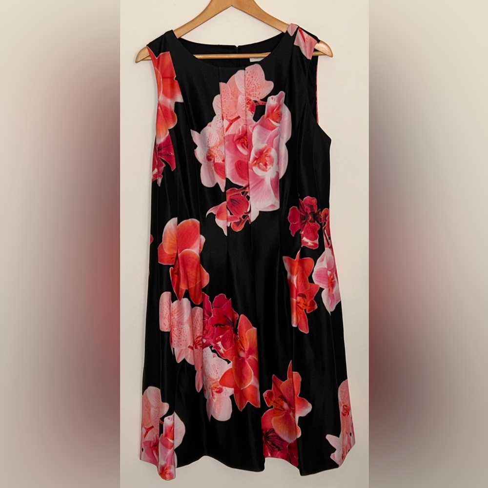 Calvin Klein Black and Pink Dress
